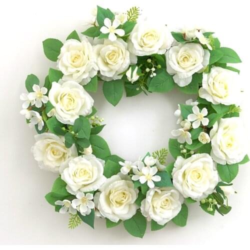 Rose Simulation Valentines Day Wreath Decoration Wall Hanging Decorationgs Natural Vine Branches Vintage Front Door Wreathes