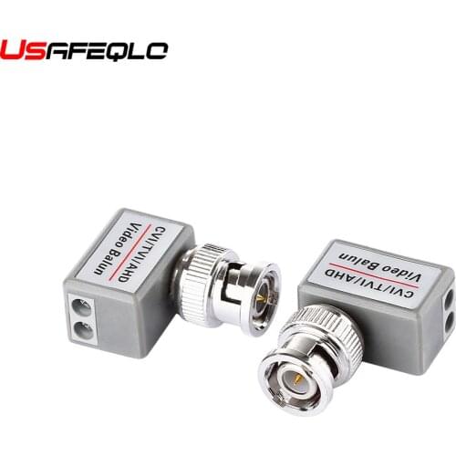 Twisted BNC Passive Video Balun Transceiver COAX CAT5 Camera Cable Coaxial Adapter for 150-300m720P/1080P AHD/CVI/TVI Camera DVR