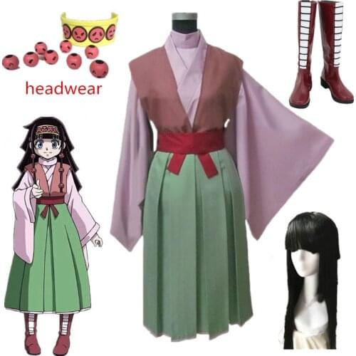 Hunter X Hunter Cosplay Costume HUNTER x HUNTER Alluka Zoldyck cosplay costume Clothes Wig HAIR WEAR Aruka Zorudikku Costume