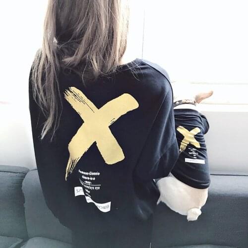 Dog Clothes for Small Dogs Letter Print T-shirt for French Bulldog Chihuahua Clothes Pet Parent-child Costume with Dogs S-4XL