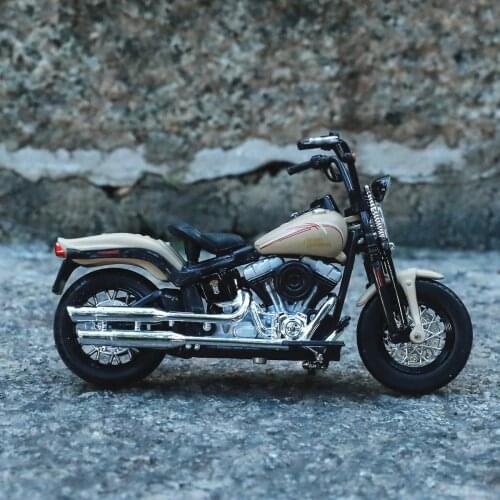 Maisto 1:18 Harley 2008 FLSTSB Cross Bones Alloy Motorcycle Diecast Bike Car Model Toy Collection Mini Moto Gift