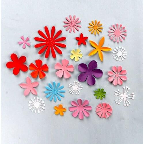 DUOFEN METAL CUTTING DIES small flowers set embossing stencil DIY Scrapbook Paper Album 2019 new