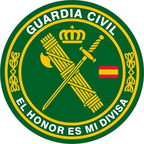 Sticker circle Civil Guard "honor is my badge"-diameter 50mm