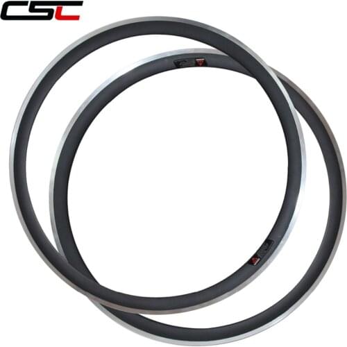 700C Carbon Bike Clincher Rim with aluminium alloy brake surface 38/50/60/80mm Depth Profile