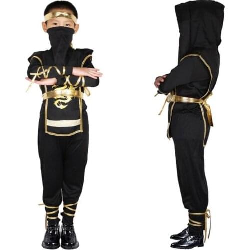 Toddler boy clothes Childrens Cosplay Hokage Costume For Boys Ninja Assassin Christmas Clothes Hooded Suit Baby Kid Clothes 2-8