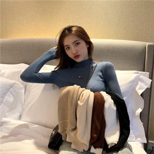 Autumn and Winter New Cashmere Sweater Women High Collar Pullover Fashion Sweater Warm Bottom Sweater