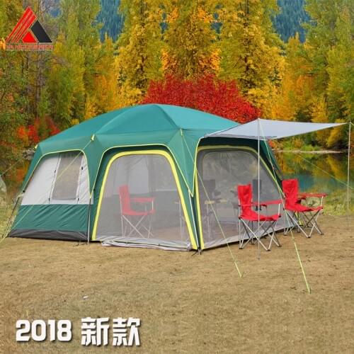 Vanquisher 2rooms 1hall 6-12 People Large Outdoor Camping Travel Family Tent In Good Quality and Big Space