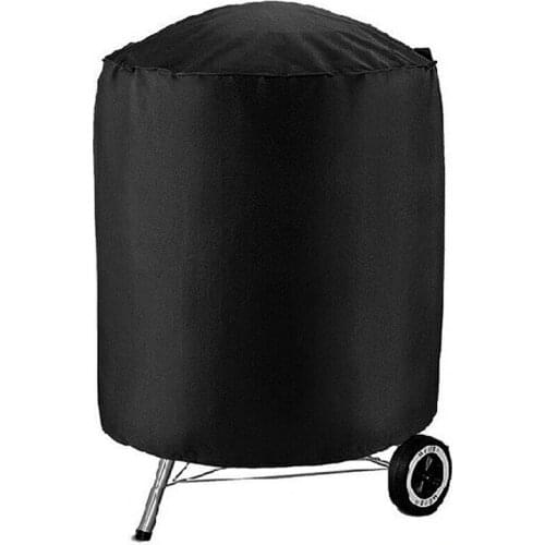 Practical Waterproof Barbecue Round Smoker Covers Anti Dust Rain Wind Round Grill Covers Garden Patio Grill Protection 1Pcs