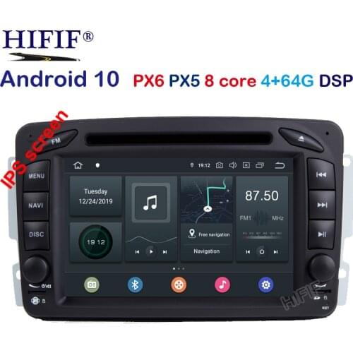 PX6 Android 10 Car Stereo Radio DVD Player for Mercedes/Benz/W209/W203/M/ML/W163/Viano/W639/Vito GPS Navigation BT WIFI Carplay