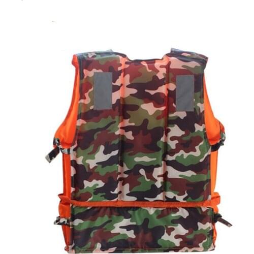 Working adult foam life jacket swimsuit camouflage life vest with life whistle at 9017 - 1