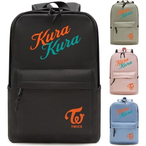 Kpop TWICE Fanmade Nylon School Backpack Travel Bag Waterproof Lightweight Shoulder Bag