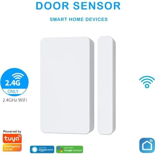 Tuya Smart WiFi Door Sensor Open/Closed Door Window Detectors Home Alarm Compatible With Alexa Google Home IFTTT Tuya APP
