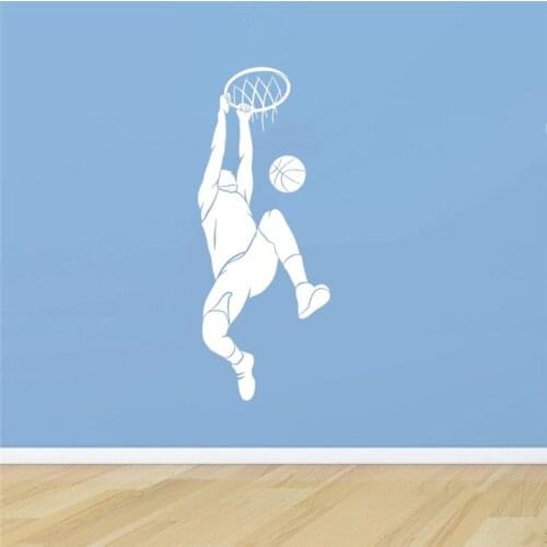Sports Basketball Player Wall Decal Pvc Wall Decals Home Silhouette Wall Sticker Boys Room Decor Vinyl Basketball CX234