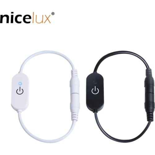 LED Dimmer Touch Switch DC12V-24V 3A LED Dimmer Touch Switch Brightness Memory Function with DC Female Male Plug for Control LED