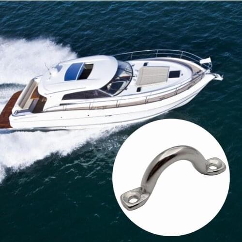 U-shaped Saddle Stainless Steel 316 Hump For Kayak Yacht Rigging Double End Bolt Snap Hook Marine Grade Boat U-shaped Deck Loop