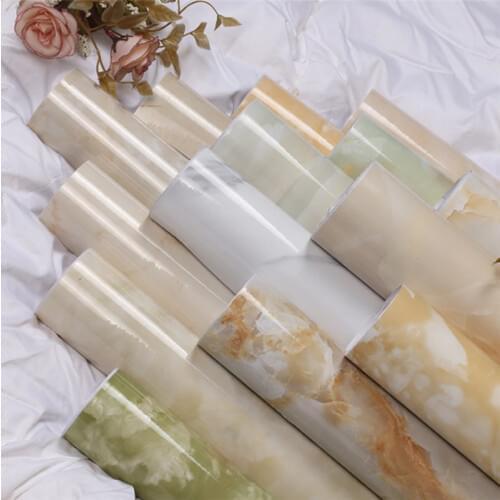 60x500cm Thicken self-adhesive waterproof stone wallpaper refurbished marbled stickers oil-proof stickers background wall panels