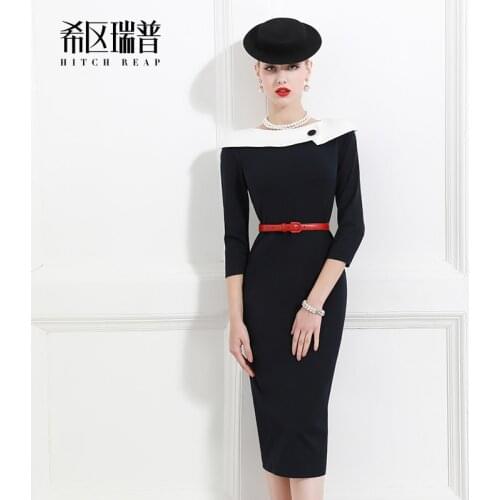 High-End Hepburn Mini-Black Dress With Beautiful Temperament, Slim Dress Female Autumn Winter Annual Dinner French Retro Dress