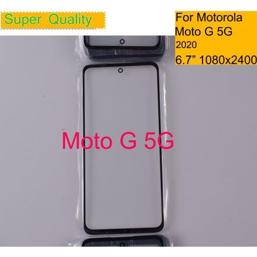 10Pcs/Lot For Motorola Moto G 5G Touch Screen Front Outer Glass Panel Lens For Moto G 5G LCD Glass With OCA Glue