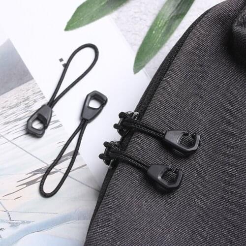 10 PCs Zipper Pull Puller End Fit Rope Tag Fixer Zip Cord Tab Replacement Clip Ends Lock Zips for Travel Bag Suitcase Tent