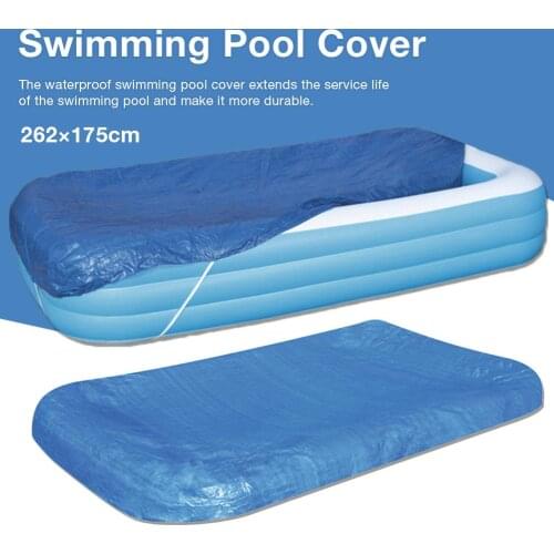 2021 Swimming Pool Thicken Cover For Square Swimming Pools Waterproof Rainproof Dust Cover Tarpaulin With Wear-resistant Rope