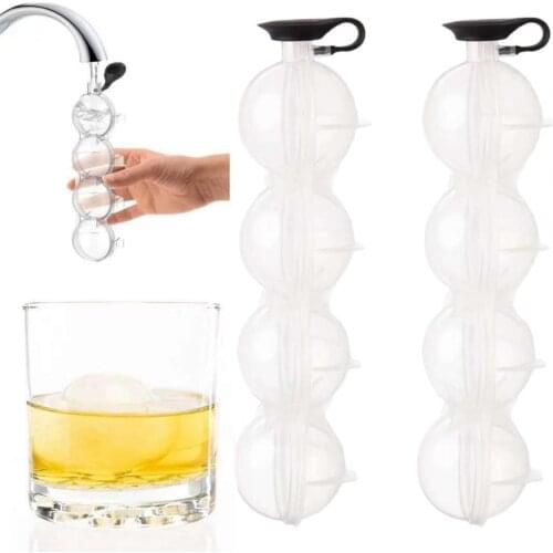 50%HOTIce Grid Mold Multi-functional 4 Cavity Silicone PP Creative Ice Cubes Tray for Bar