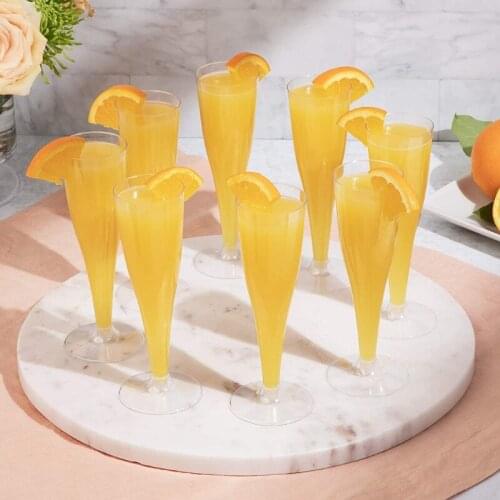 6pcs Plastic Champagne Flutes Disposable Clear Cups Toasting Glasses Wedding Baby Shower Party Supplies
