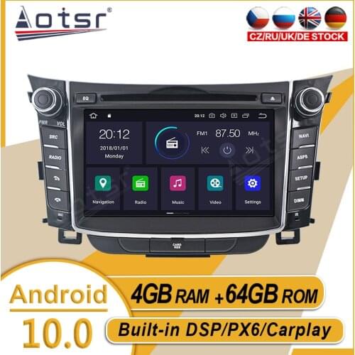 64GB For Hyundai I30 Elantra GT 2012 2013 2014 2015 - 2018 Car Stereo Multimedia Player Android Navi Radio Carplay PX6 Head Unit