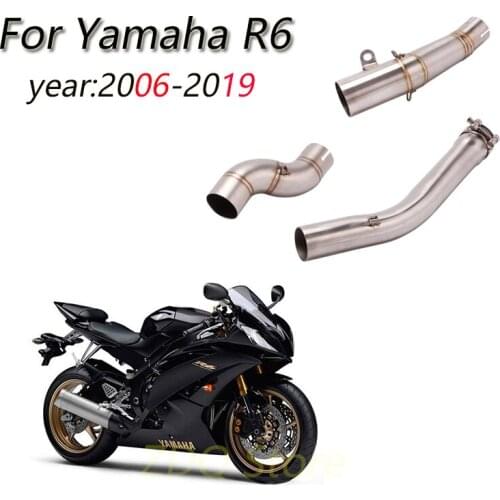 Yamaha R6 2006-2019 Slip-on Motorcycle Exhaust Middle Link Pipe Escape Adapter Connect Central Pipe For YZF R6 1998-2005 51mm