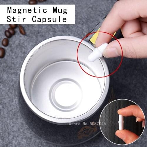 Automatic Self Stirring Magnetic Mug Capsule Cylindrical Magnetic Stirring Rod Non-Corroding Smart Mixer Thermal Cup Accessories
