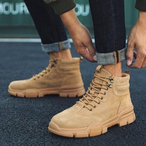 Mens Military Boot Combat Mens Ankle Boot Army Boots Male Shoes Safety Motorcycle Boots Lace Up Shoes