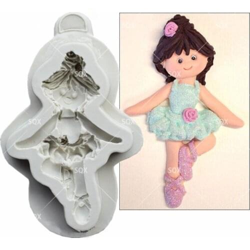 Part Of The Dance Girl Fondant Cake Baking Molds,Moule Silicone,Cake Decorating Tools Pastry Tools Kitchen Accessories SQ16274