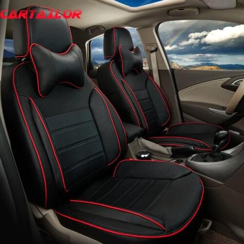 CARTAILOR PU leather car seat covers custom for skoda octavia seat cover set interior accessories cover seats supports cushions