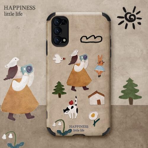 ASINA Imitation Lambskin Case For OPPO Reno 2 3 4 5 Pro Cute Cartoon Silicone Cover Bumper For Realme X7 Find X3 X2 Pro Lite
