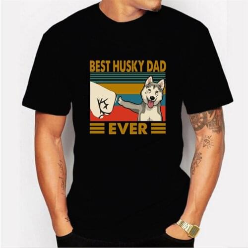 Oversized T Shirt Men/Women kpop 2020 Best Corgi Dad Ever Husky Boston Pug Dog Print Funny T-shirts Cotton Tops Short Sleeve