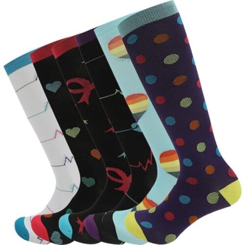 Compression Socks Women Men Knee High 30 MmHg Sports Socks Running Strengthen Calf Strength Relieve Leg Pressure Size 37-44