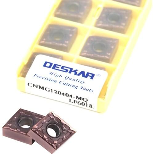 10pcs CNMG120404 CNMG120408 MS MQ HS LF6018 External Turning Tool Carbide CNC lathe turning insert Wear-resistant Cutting blades