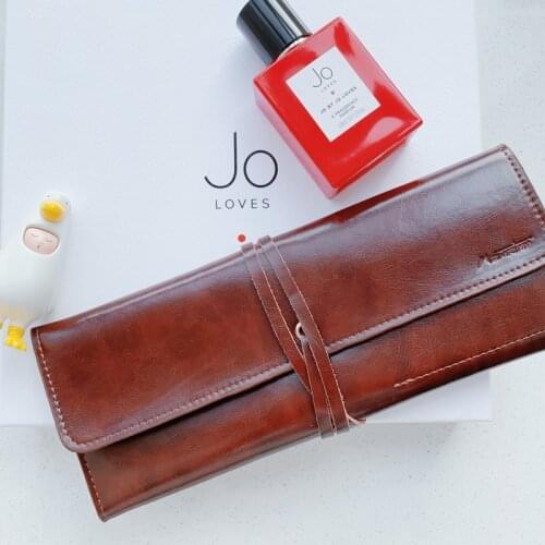 Martini watercolor pencil case leather retro 24 color solid acuarelas paint storage bag sketching portable art supplies