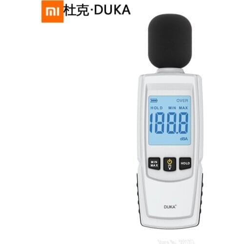 Xiaomi Duka Mini Sound Level Meter Decibel Meter 30~130dB Max Reading Hold Auto Power Off Auto Backlight Display Noise measure