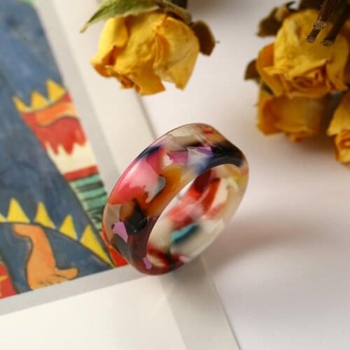 Fashion Trendy Korean Handmade Multi-color Small Crystal Ring Women Girl Jewelry Stretch Weave Style Stacked Party Rings