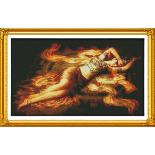 Dreamland cross stitch kit people 18ct 14ct 11ct count print canvas stitches embroidery DIY handmade needlework