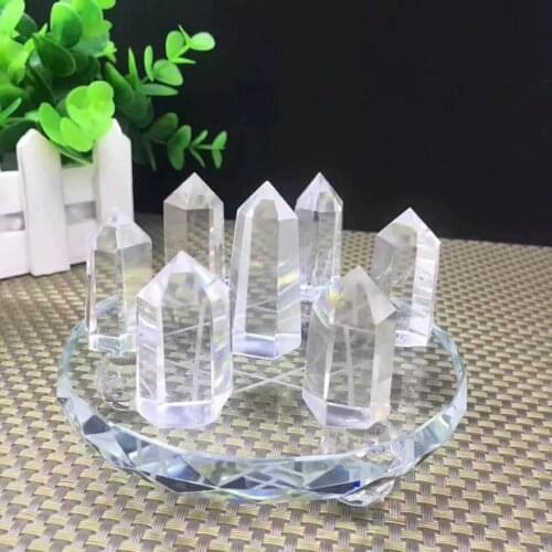 Natural clear quartz Crystal point grid seven star array meditation reiki healing chakra rock crystal wand obelisk for Decor
