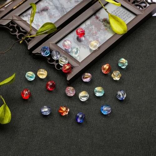 New Arrival 10pcs/lot 8mm 10mm Beautiful Multicolor Gradient Shiny Glass Beads For garment Making DIY Scrapbook Decoration