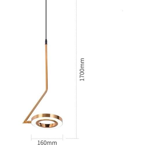 Novel Gold Pendant Lamps LOFT Bedroom Bedside Restaurant LED Chandelier Lighting Luminaria Bar Dining Room Lights Stair