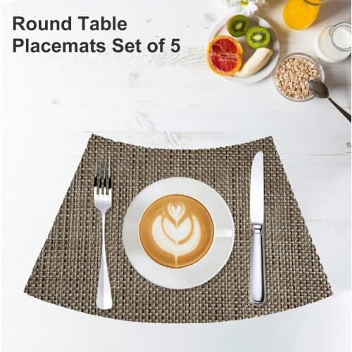 NEW Round Washable Table Mats Heat Resistant Non-slip Decorative Placemats Insulation Coaster Pads Table Bowl Mats Home Decor