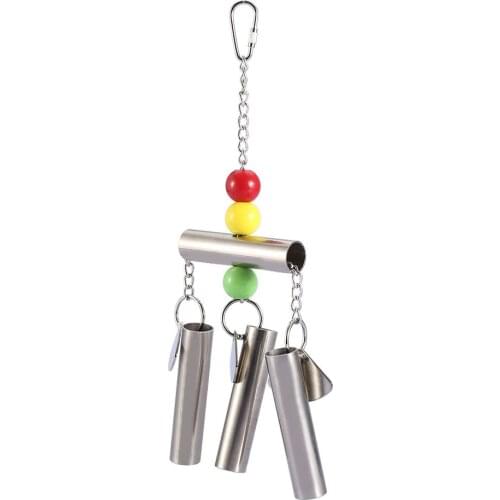 Pet Hanging String Swing Bell Parrot Stainless Steel Bird Climb Cage Sound Toy Bell Cockatiel Parakeet Climb Cage Accessories