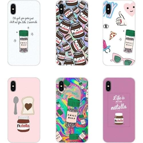 For Xiaomi Mi4 Mi5 Mi5S Mi6 Mi A1 A2 A3 5X 6X 8 CC 9 T Lite SE Pro funny Chills Pills Chocolate Nutella TPU Transparent Bag Case