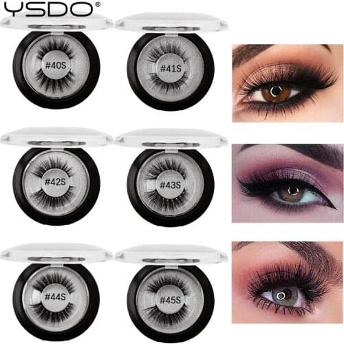YSDO 1 box eyelashes hand made makeup mink strip lashes eyelashes maquiagem cilios natural long false lashes 3d mink eyelashes