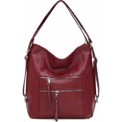 Luxury Handbags Women Bags Designer 2019 Women soft leather shoulder Bag Retro Solid Vintage Casual Tote Bag Ladies Hand Bags