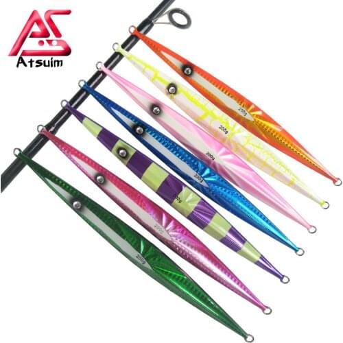 AS Fast Jig Big Game Glow Jigging Lure Vertical 150g200g250g300g350g400g Speed Falling Metal Fishing Lure Hard Bait Angler