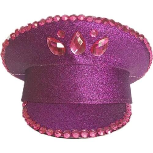 Bright Slice British Performance Hat Cap Patch Hat Flat Hat Cap Halloween Carnival Music Festival Adult Hats Punk Hip Hop Cap